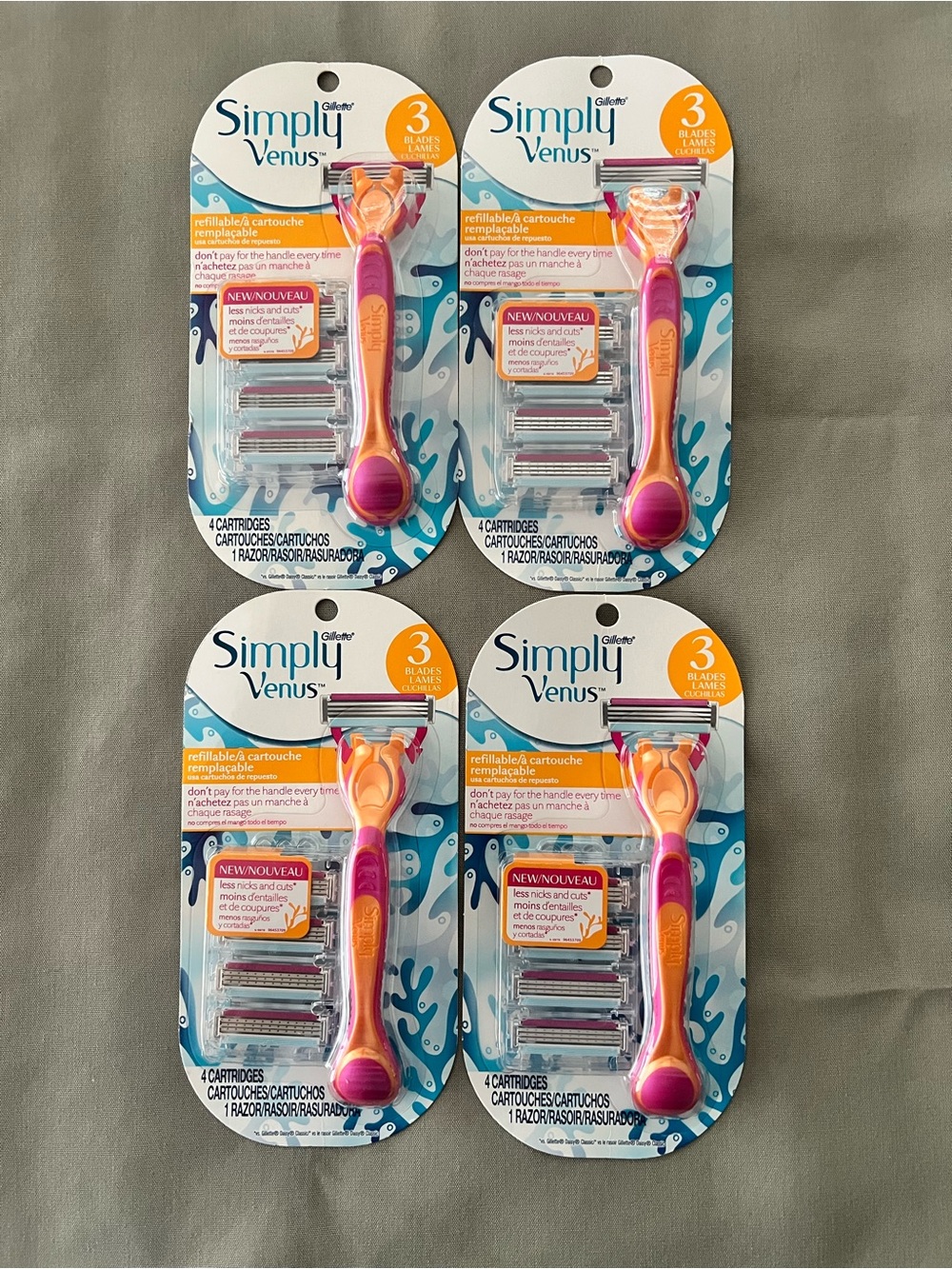Gillette Simply Venus - Lot of 4  Packs